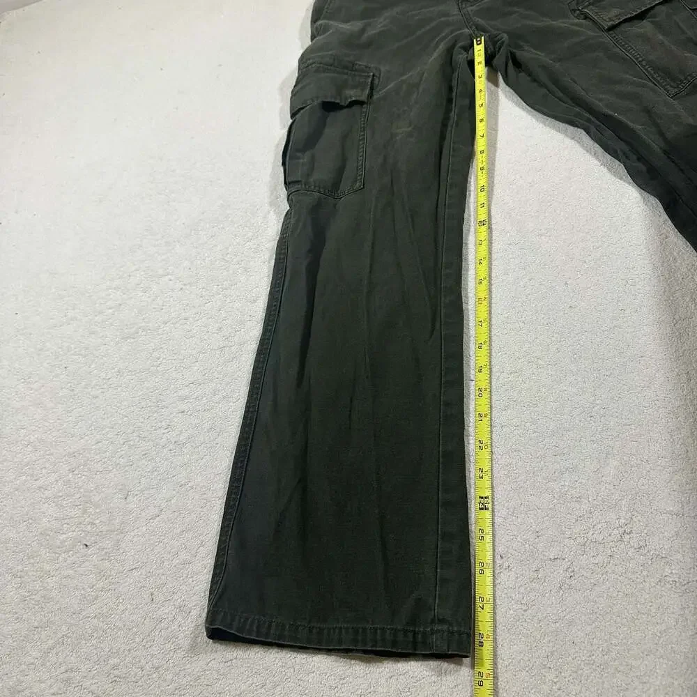 Billabong Men's Size 28 Dark Olive Green Cargo Pants Straight Leg Skate Y2K